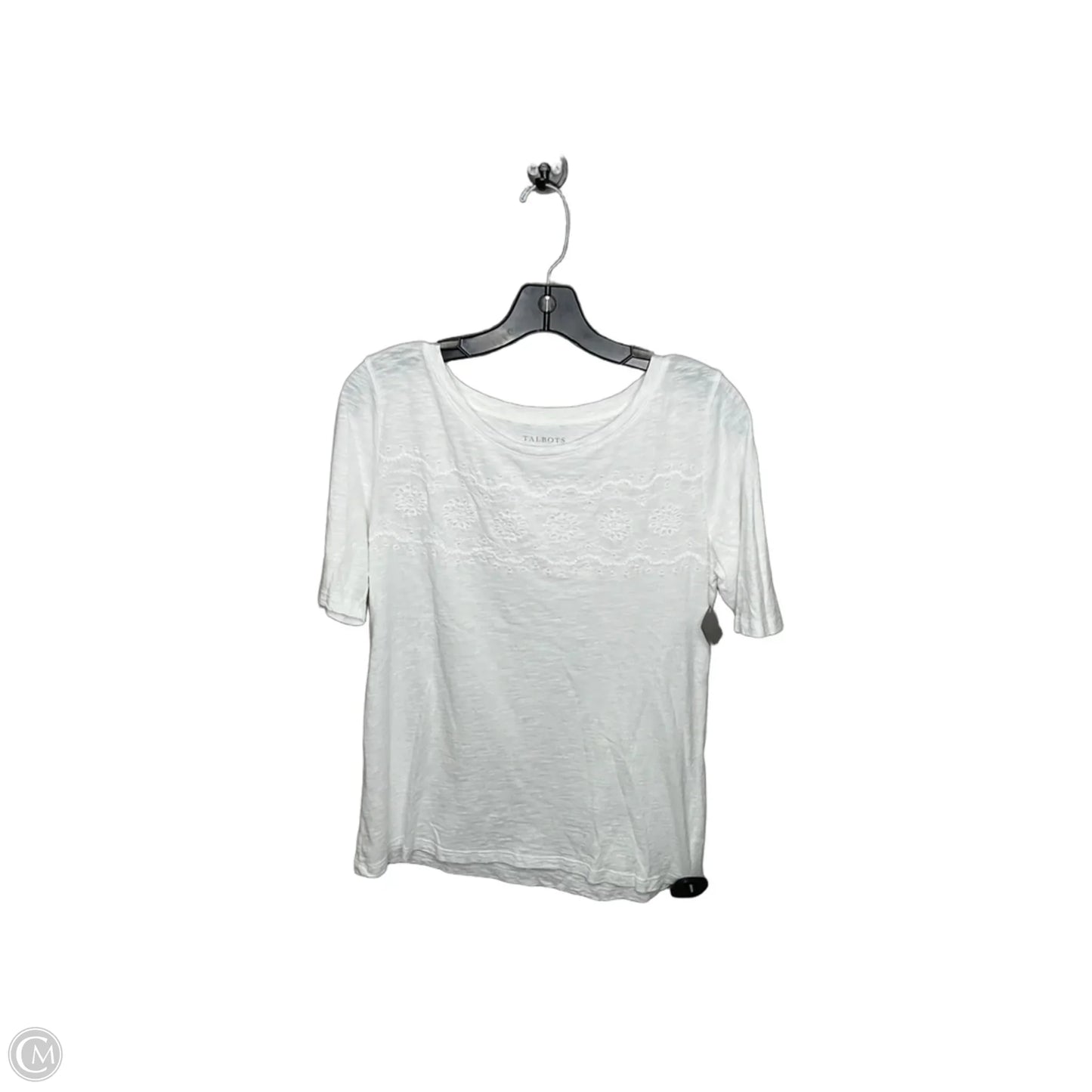 Top Short Sleeve By Talbots In White, Size: S