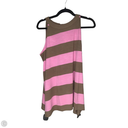 Top Sleeveless By J. Jill In Pink & Tan, Size: L