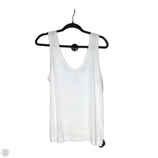 Top Sleeveless By Cabi In White, Size: L