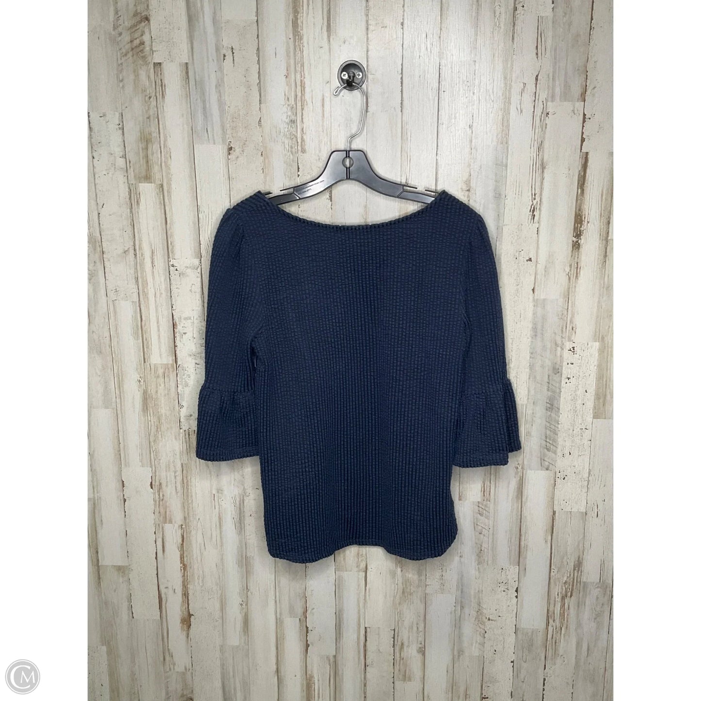 Top Short Sleeve By Green Envelope In Navy, Size: L