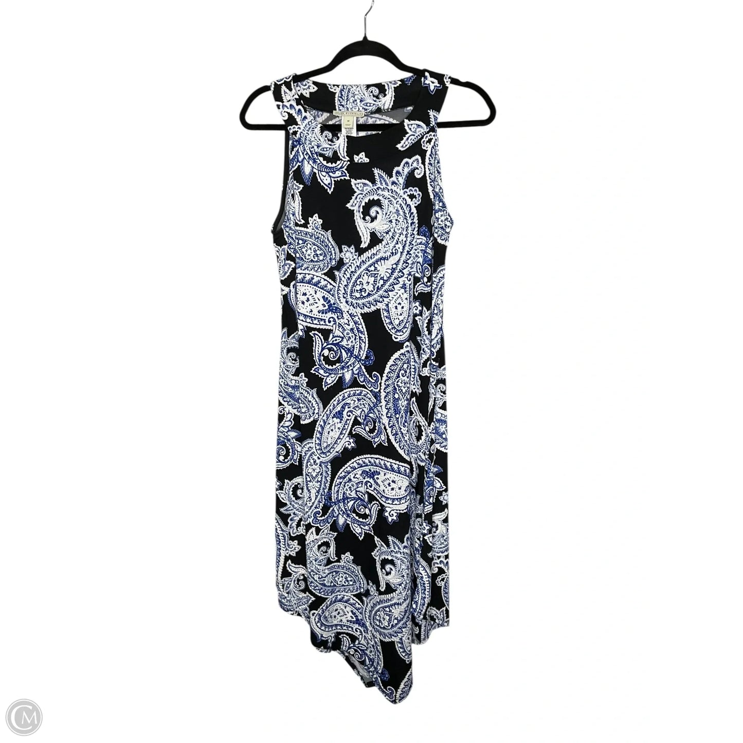 Dress Casual Maxi By Dana Buchman In Black & Blue, Size: M