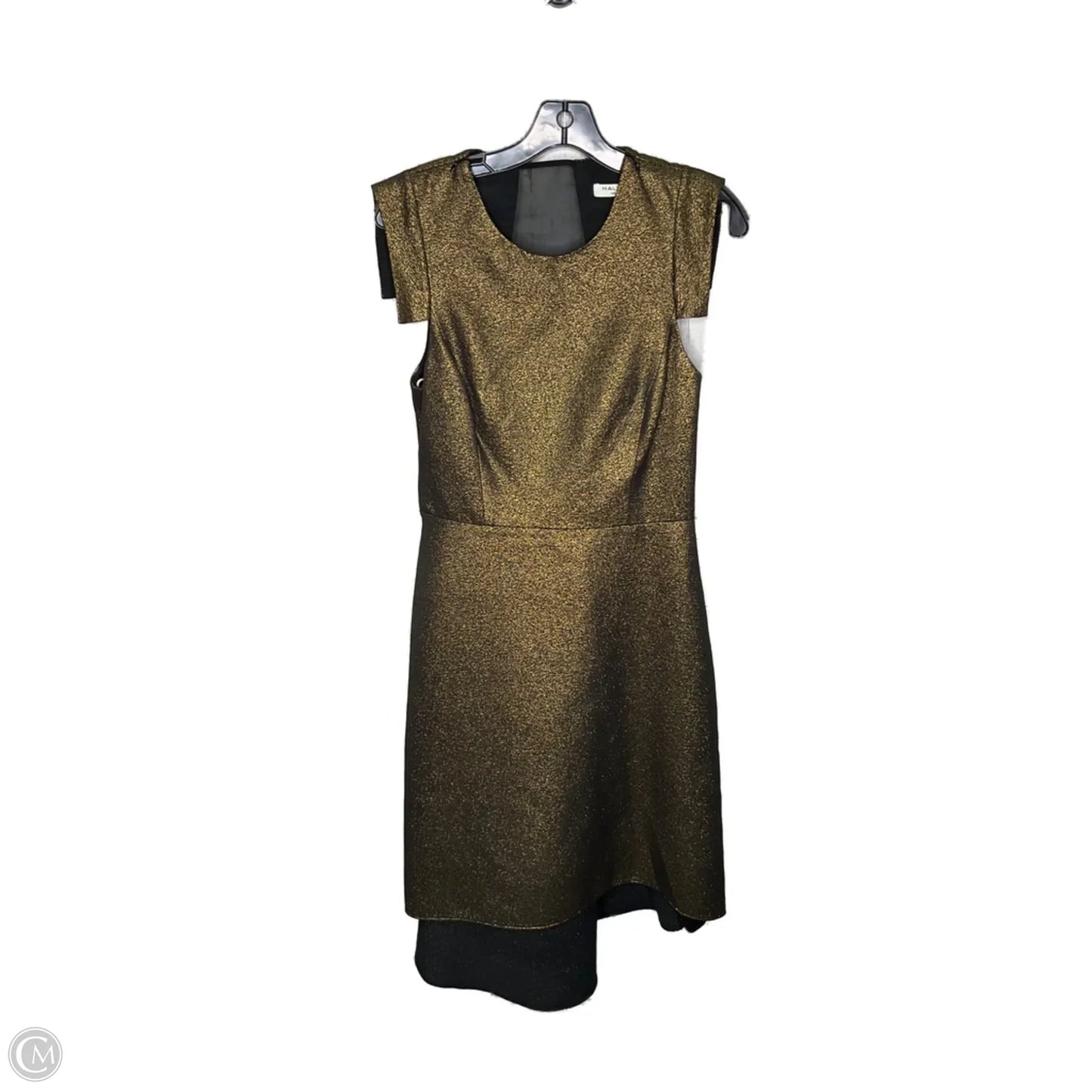 Dress Casual Midi By Halston Heritage In Gold, Size: M