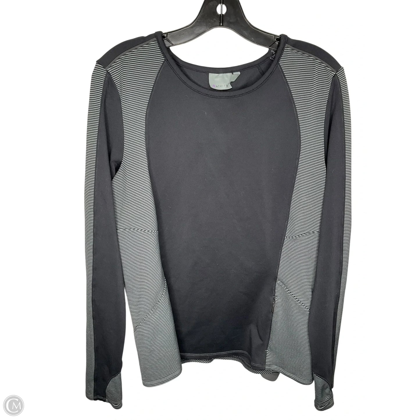 Athletic Top Long Sleeve Crewneck By Athleta In Black, Size: L