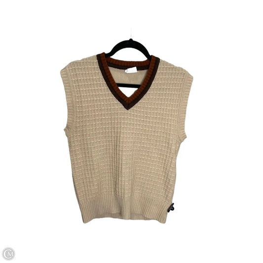 Vest Sweater By Clothes Mentor In Brown, Size: M