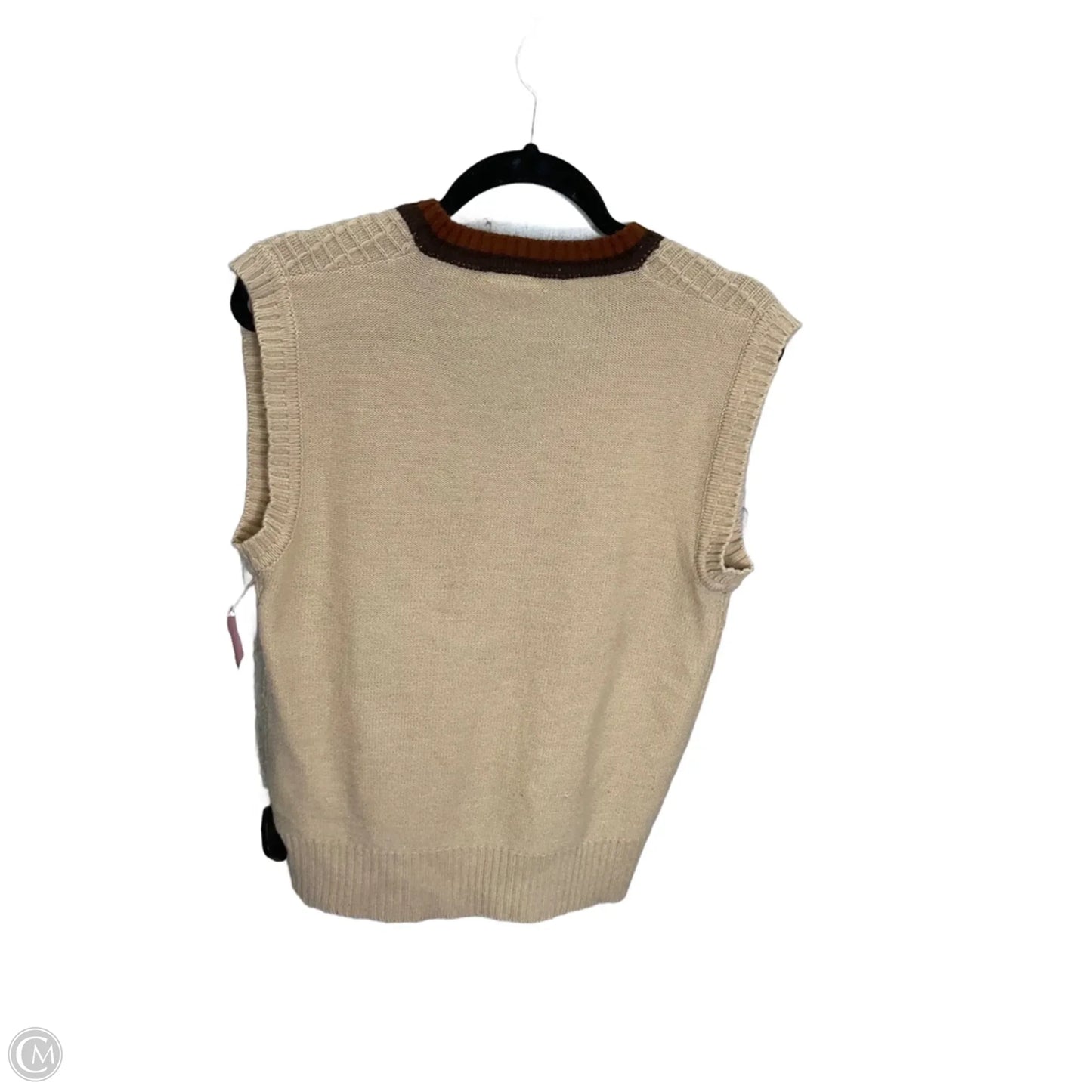 Vest Sweater By Clothes Mentor In Brown, Size: M