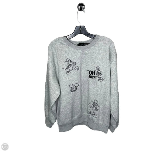 Sweatshirt Crewneck By Disney Store In Grey, Size: Xl