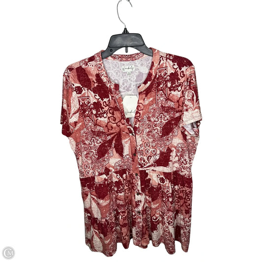 Top Short Sleeve By Wonderly In Red, Size: Xl