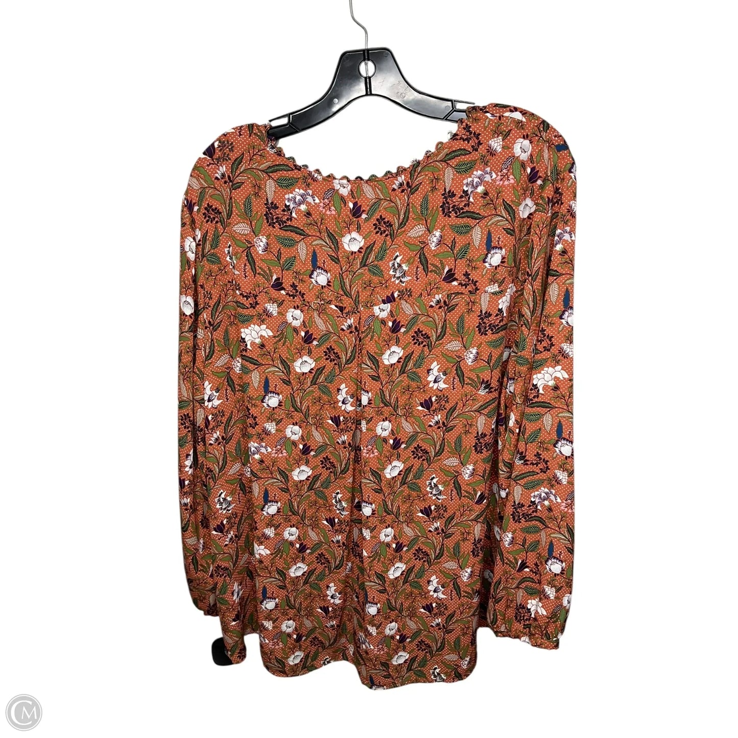 Top Long Sleeve By Clothes Mentor In Floral Print, Size: 3x