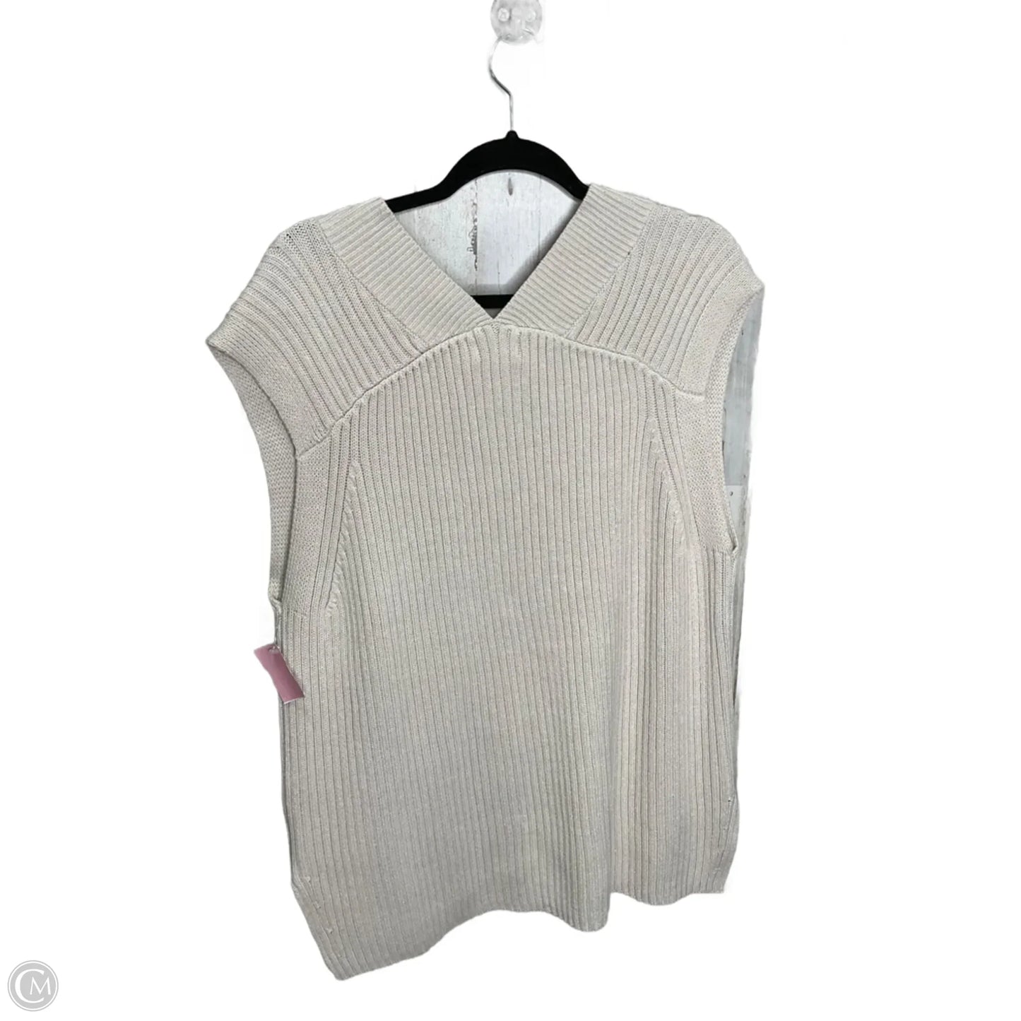 Vest Sweater By H&m In Cream, Size: M