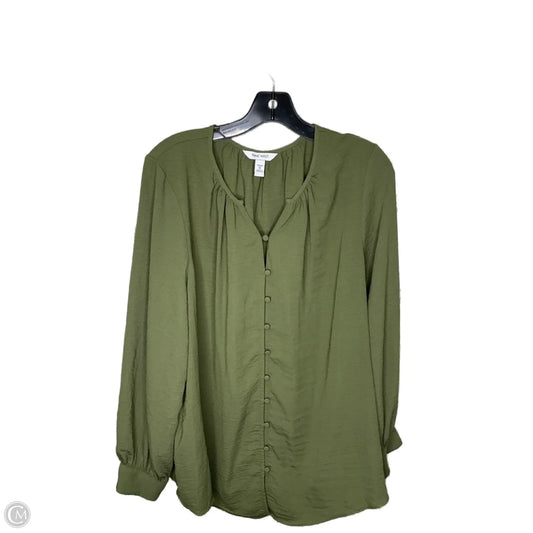 Top Long Sleeve By Nine West In Green, Size: 1x