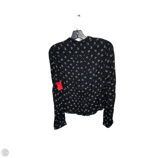 Blouse Long Sleeve By Ralph Lauren In Black, Size: M