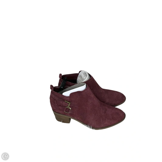 Boots Ankle Heels By Sonoma In Maroon, Size: 7