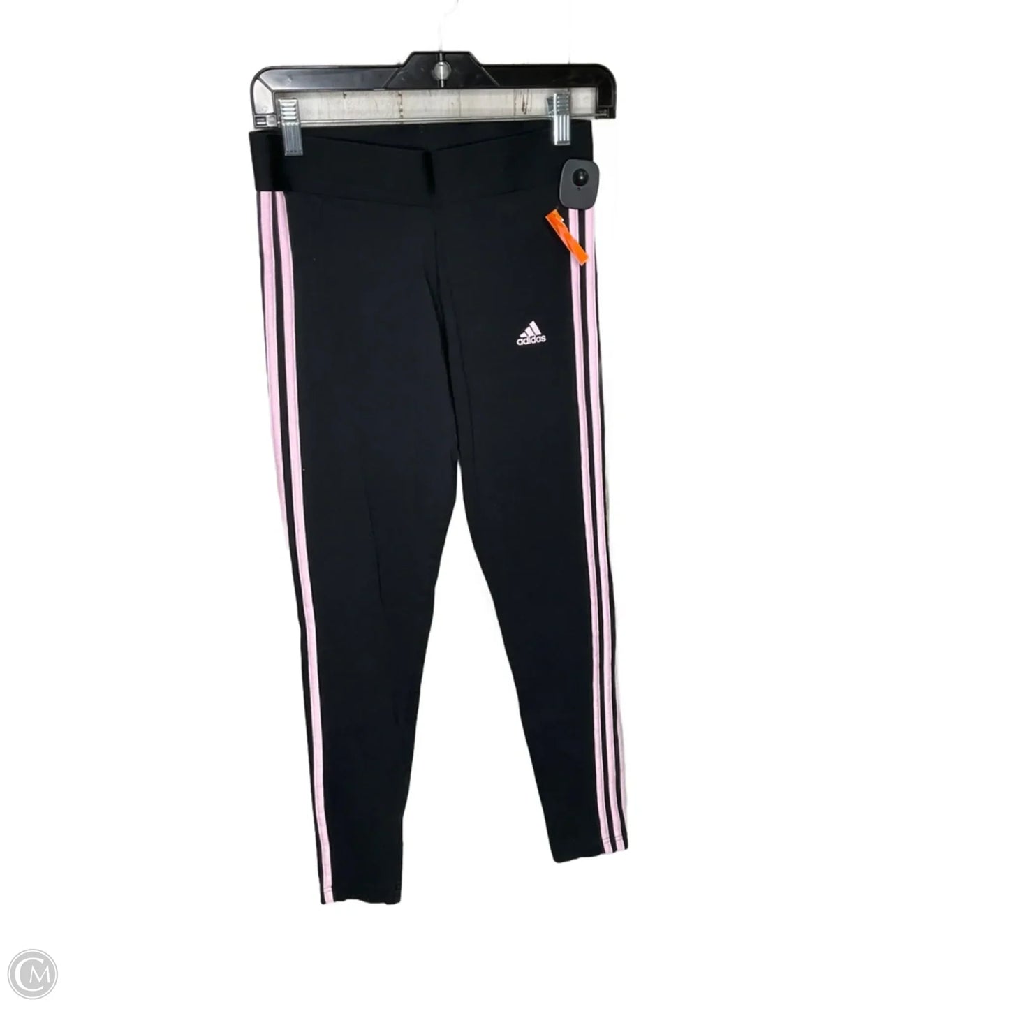 Athletic Leggings By Adidas In Black & Pink, Size: M