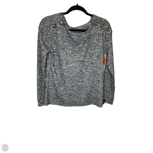 Top Long Sleeve By Cable And Gauge In Grey, Size: S