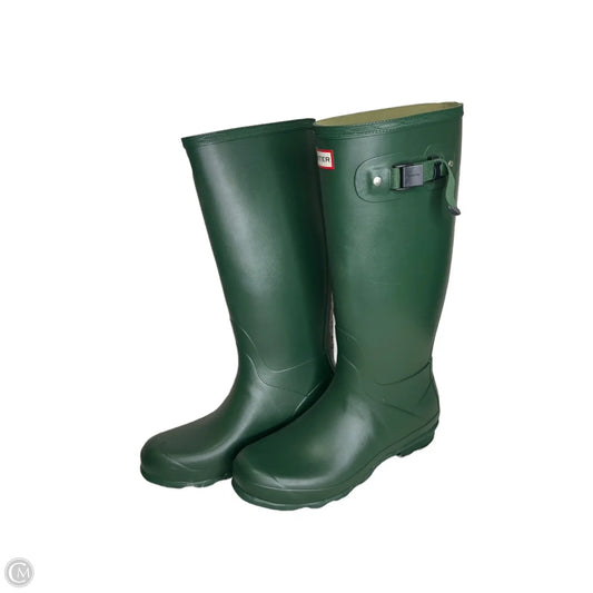 Boots Rain By Hunter In Green, Size: 11