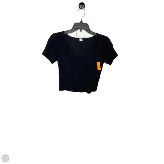Athletic Top Short Sleeve By Lululemon In Black, Size: 6
