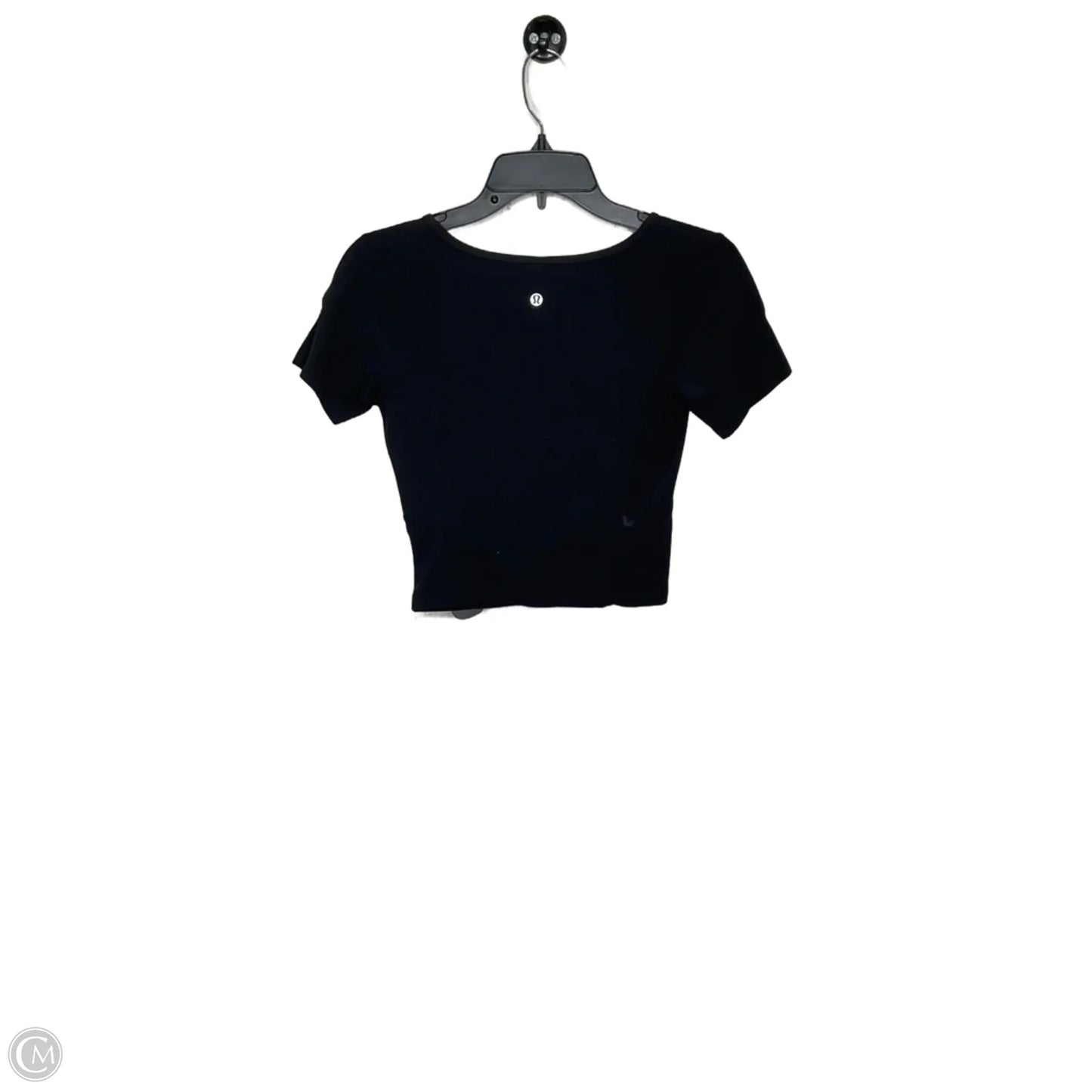 Athletic Top Short Sleeve By Lululemon In Black, Size: 6