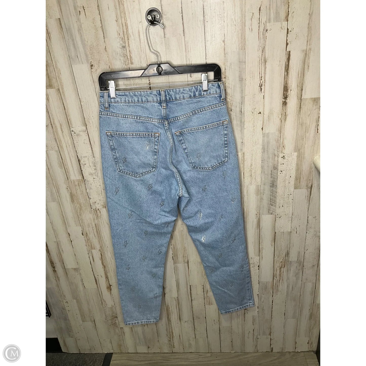 Jeans Wide Leg By Topshop In Blue Denim, Size: 6