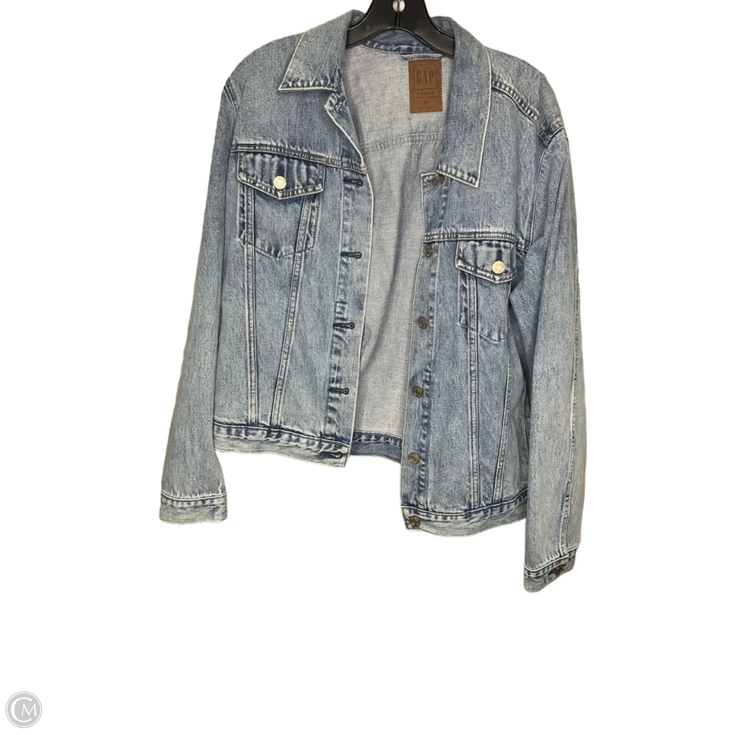 Jacket Denim By Gap In Blue, Size: Xl