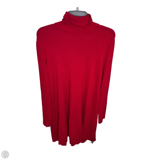 Dress Casual Midi By Apt 9 In Red, Size: Xl
