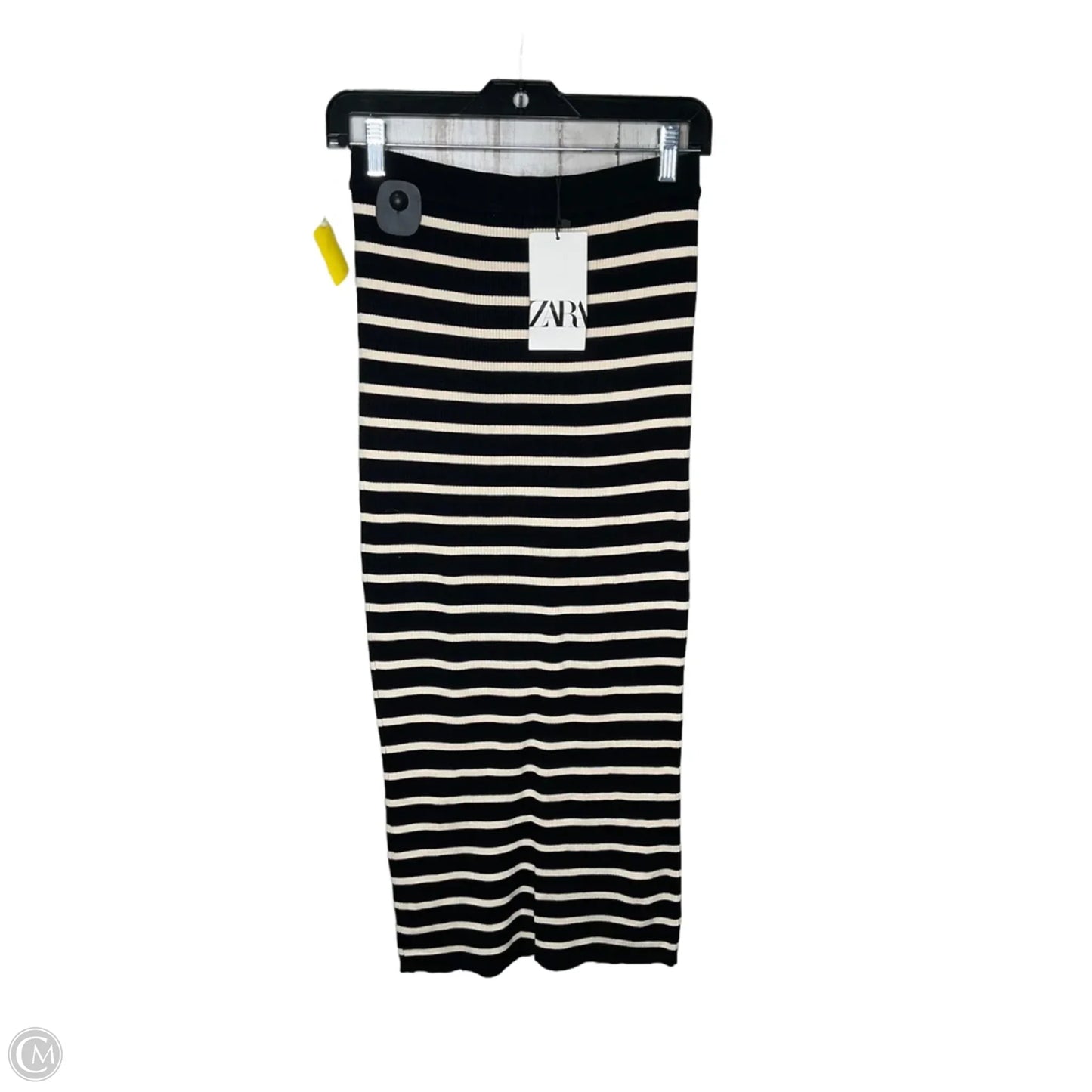 Skirt Maxi By Zara In Black & Cream, Size: S