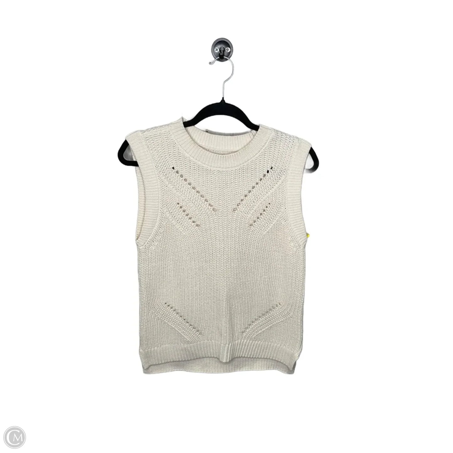 Vest Sweater By Sonoma In Cream, Size: M