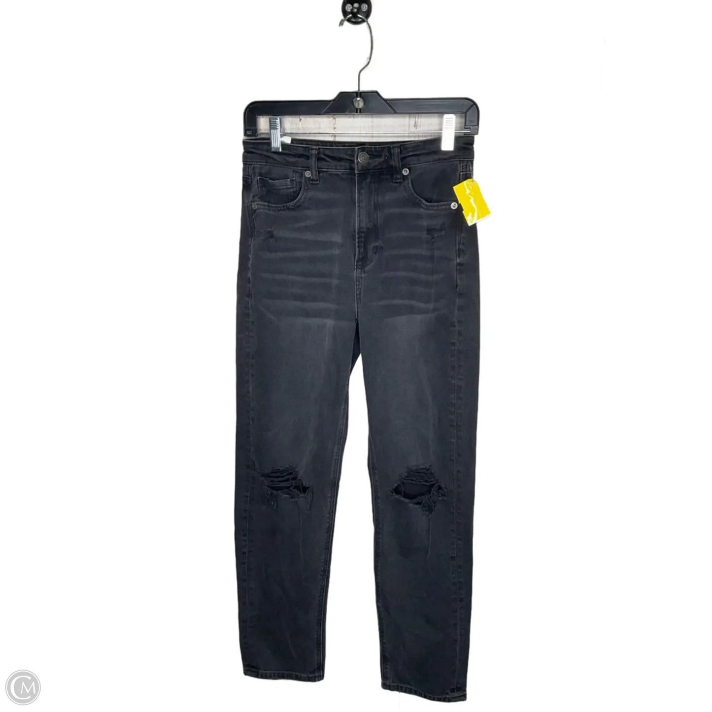 Jeans Straight By American Eagle In Black, Size: 2