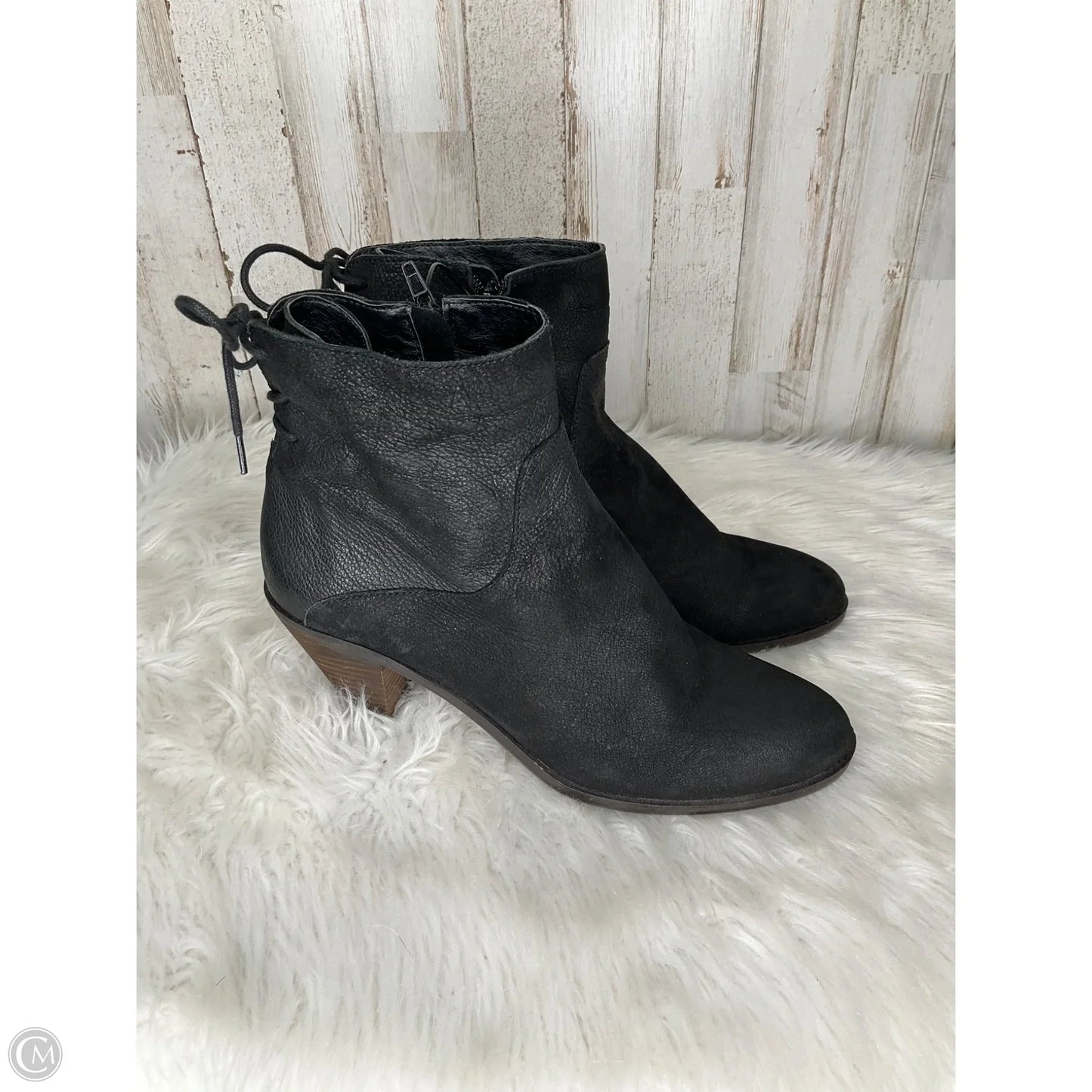 Boots Ankle Heels By Lucky Brand In Black, Size: 9.5