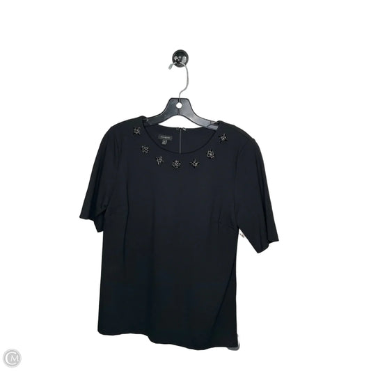 Top Short Sleeve By Talbots In Black, Size: M