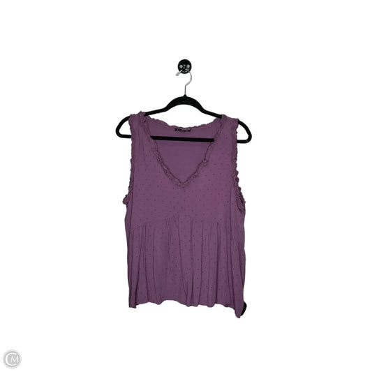 Top Sleeveless By Staccato In Purple, Size: M