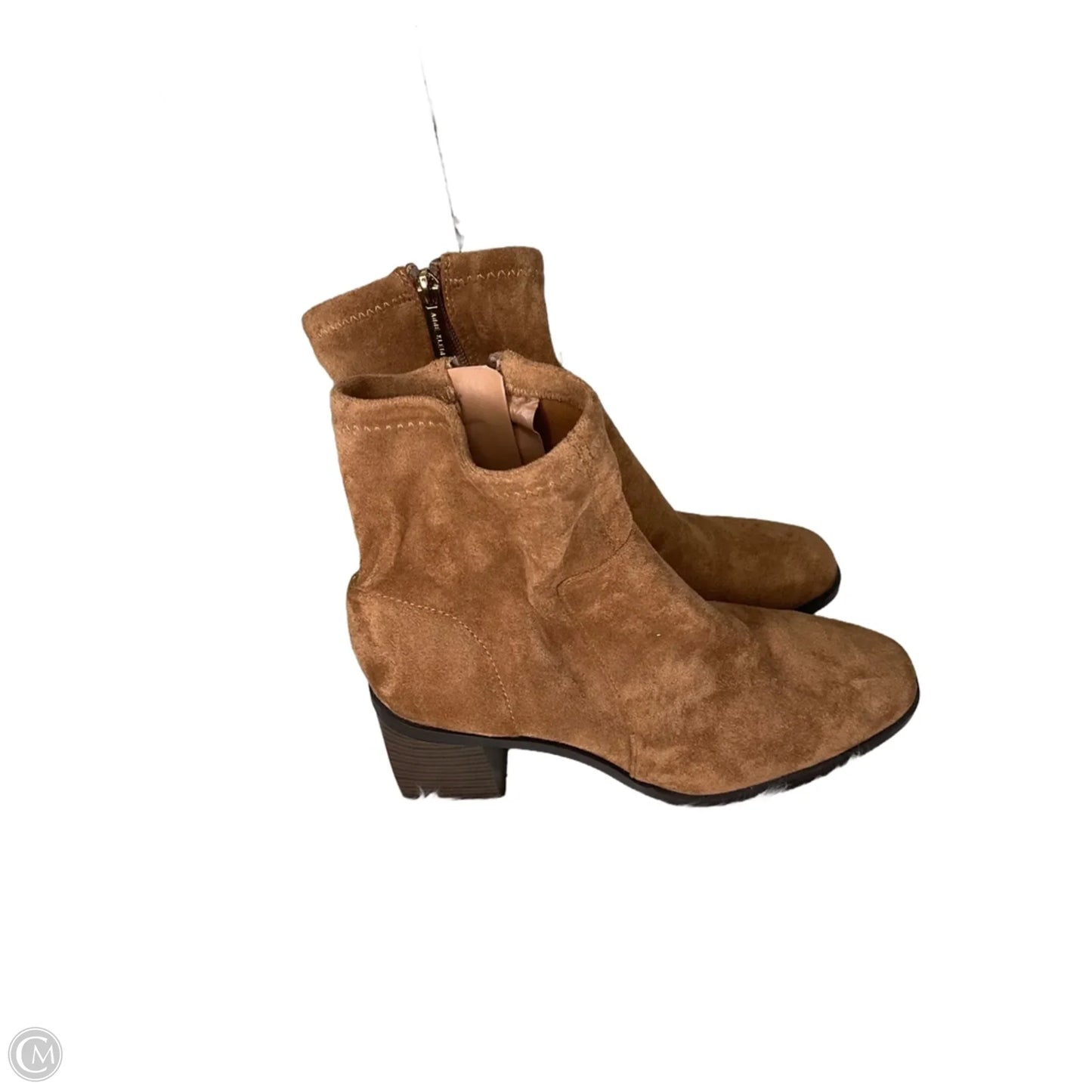 Boots Ankle Heels By Anne Klein In Brown, Size: 8