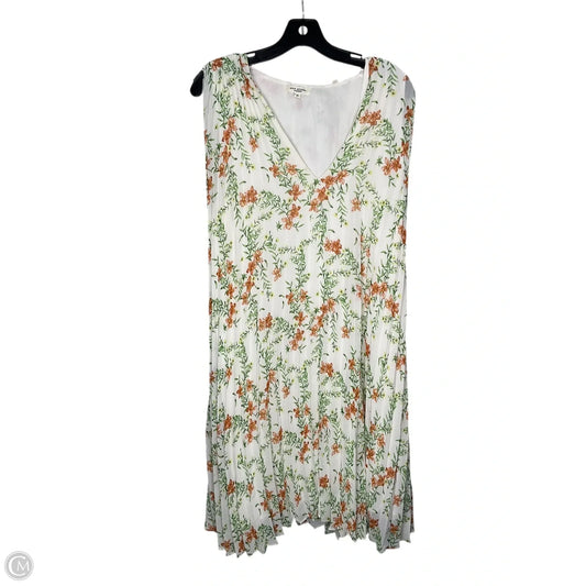 Dress Casual Maxi By Max Studio In Green & White, Size: Xl