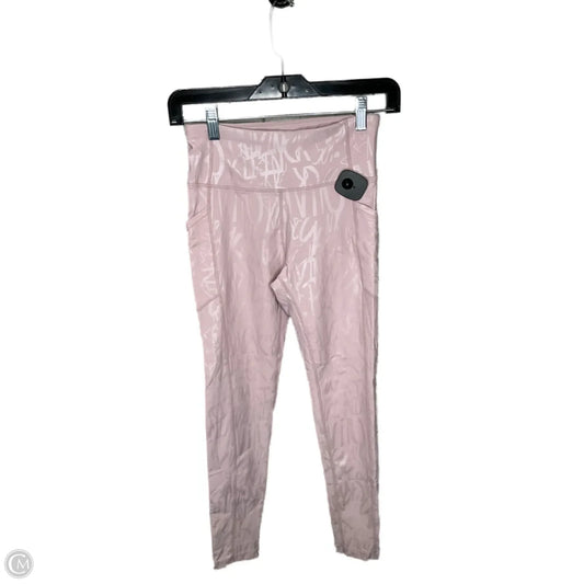 Athletic Leggings By Calvin Klein In Pink, Size: S