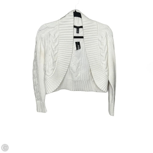 Cardigan By White House Black Market In White, Size: Xs