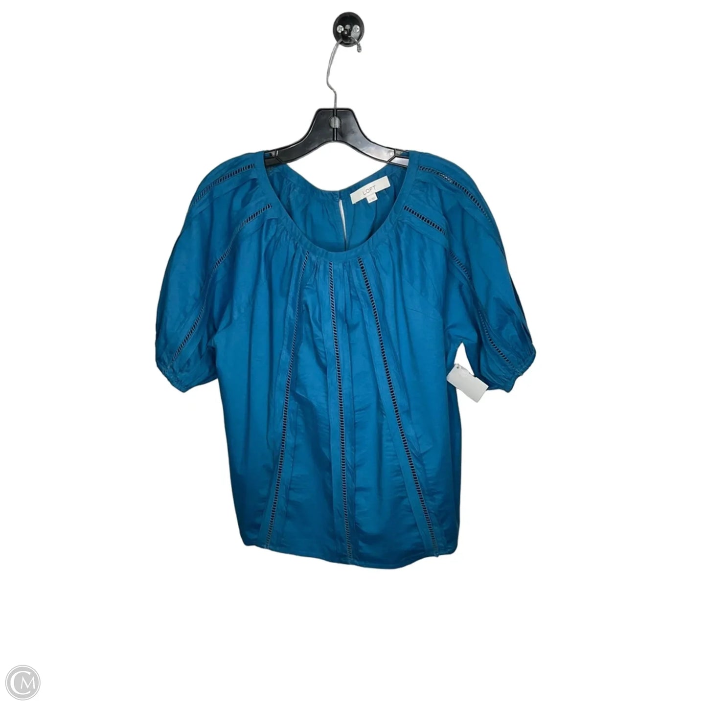 Top Short Sleeve By Loft In Teal, Size: M