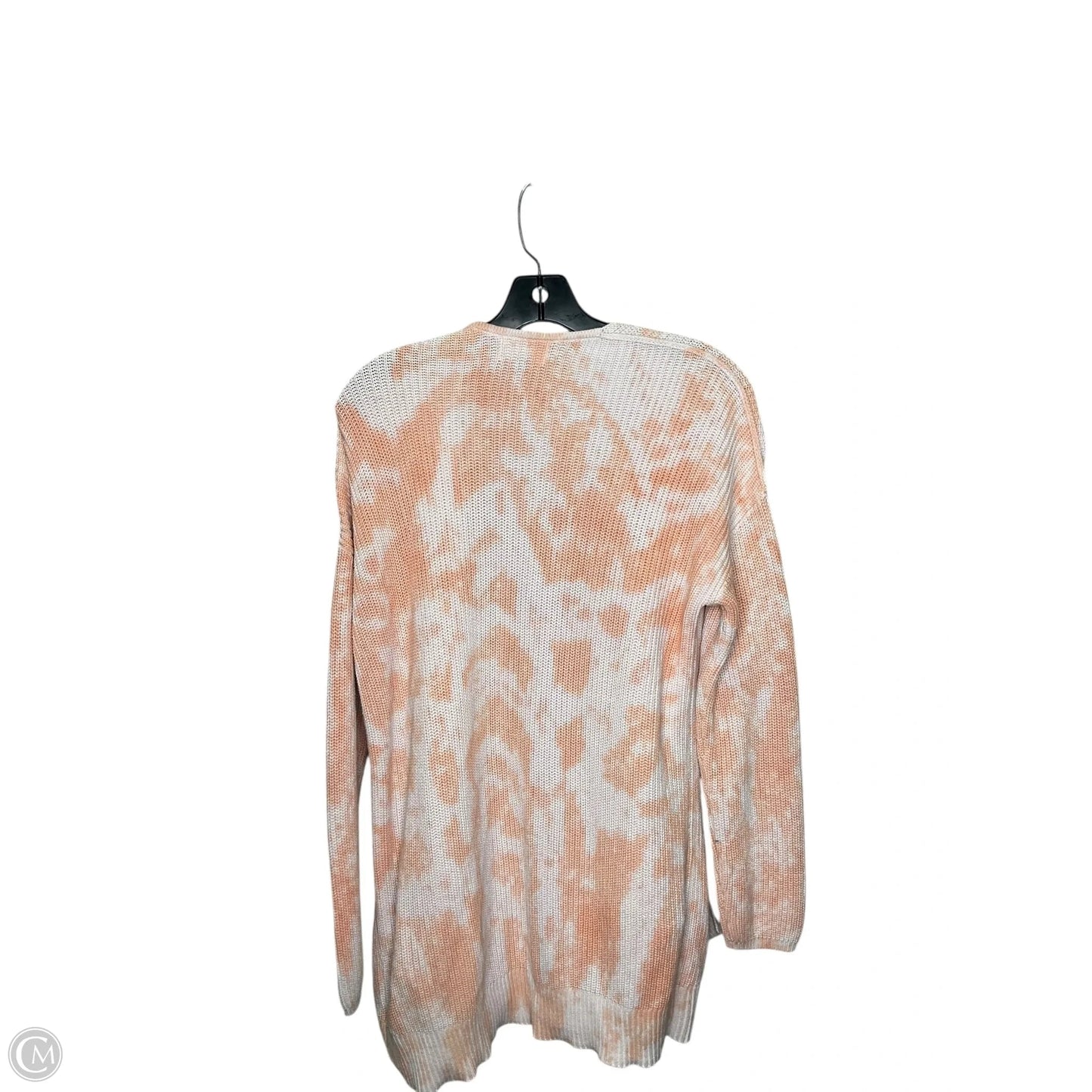 Cardigan By Clothes Mentor In Orange & White, Size: S