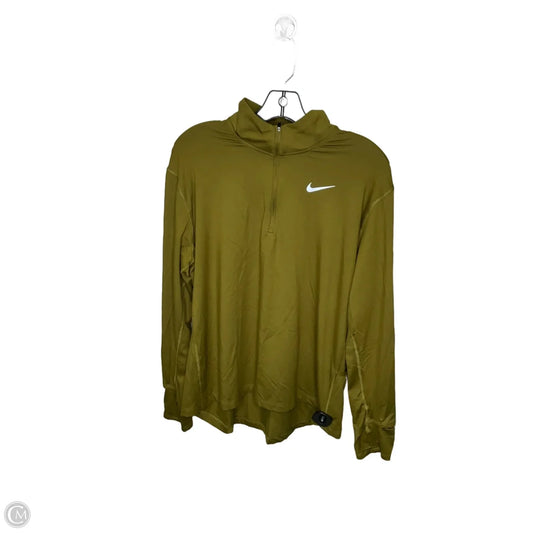 Athletic Sweatshirt Collar By Nike In Green, Size: Xl