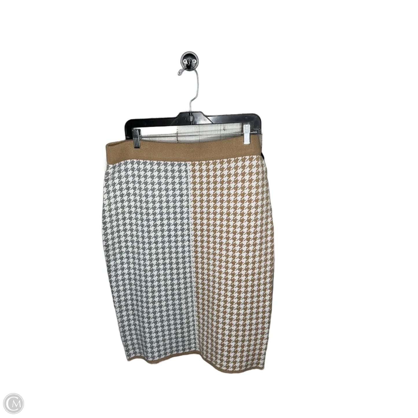 Skirt Midi By Calvin Klein In Black & White, Size: L