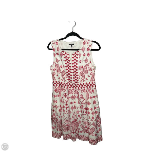 Dress Casual Midi By Talbots In Red & White, Size: 8p