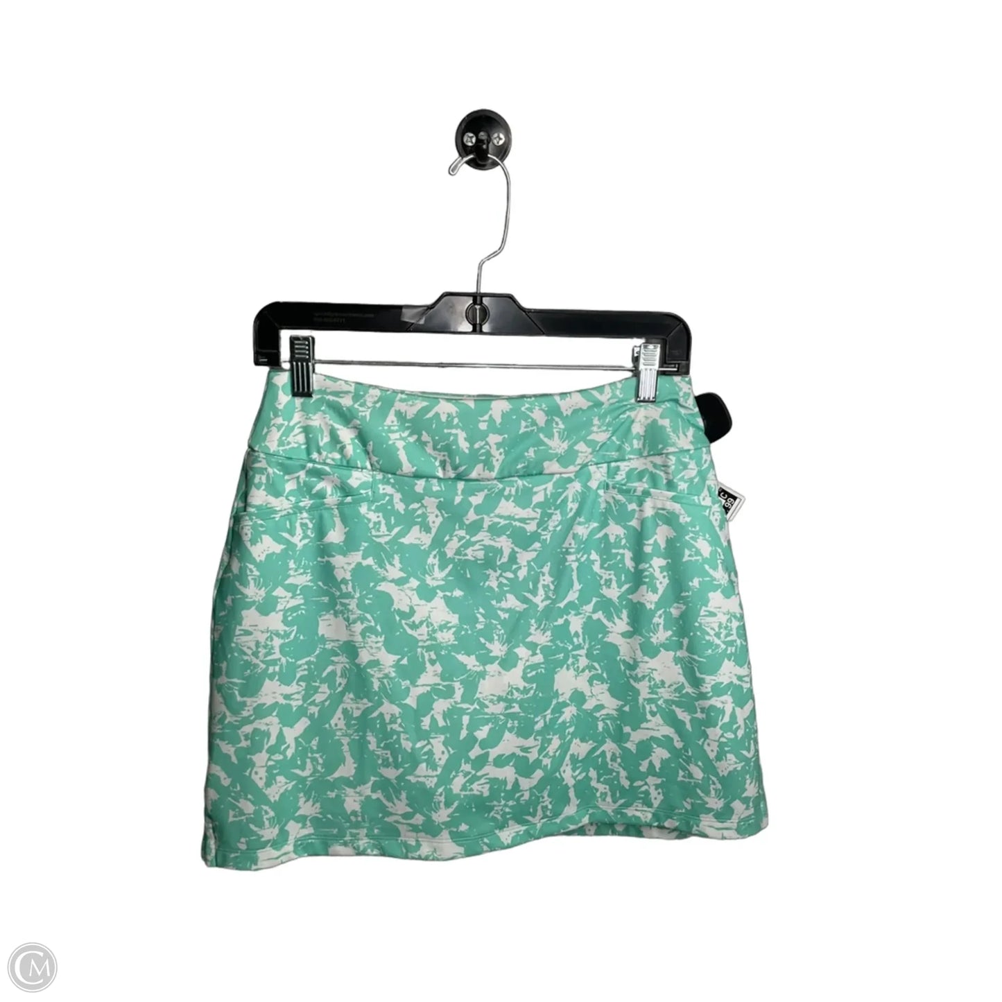 Athletic Skirt By Adidas In Green & White, Size: S