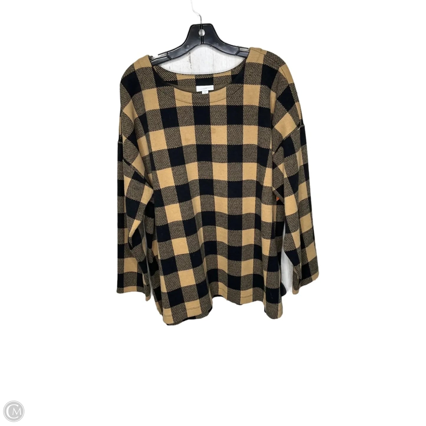 Top Long Sleeve By J. Jill In Plaid Pattern, Size: 3x
