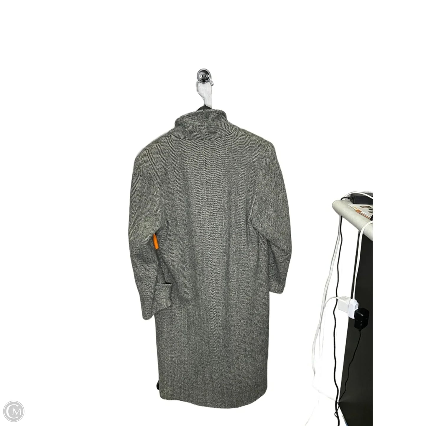 Coat Wool By Clothes Mentor In Black & White, Size: 4