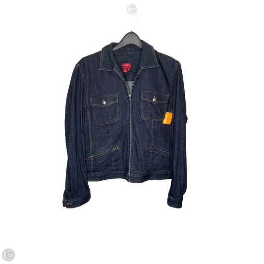 Jacket Denim By Chaps In Blue, Size: Xl