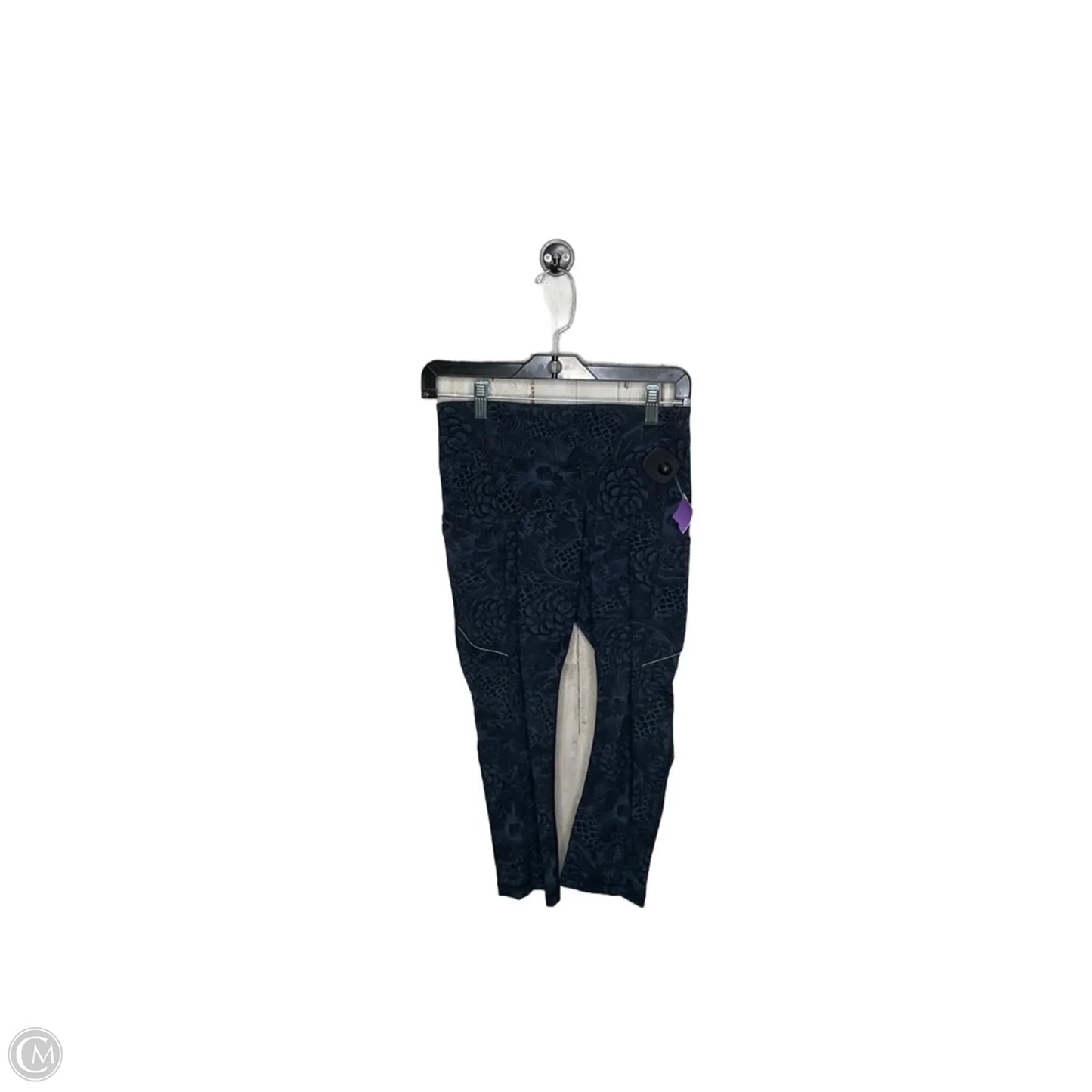 Athletic Leggings Capris By Lululemon In Black & Blue, Size: 6