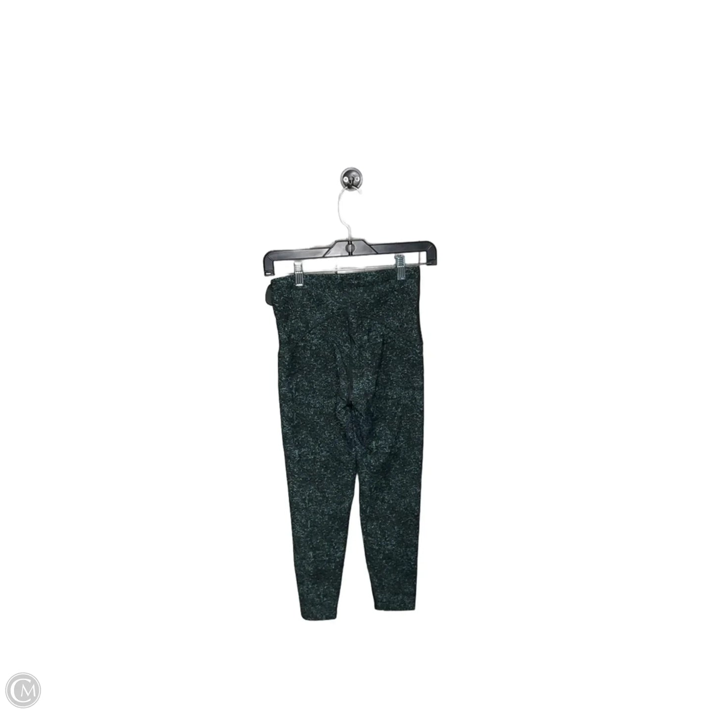 Athletic Leggings By Spanx In Black & Green, Size: S