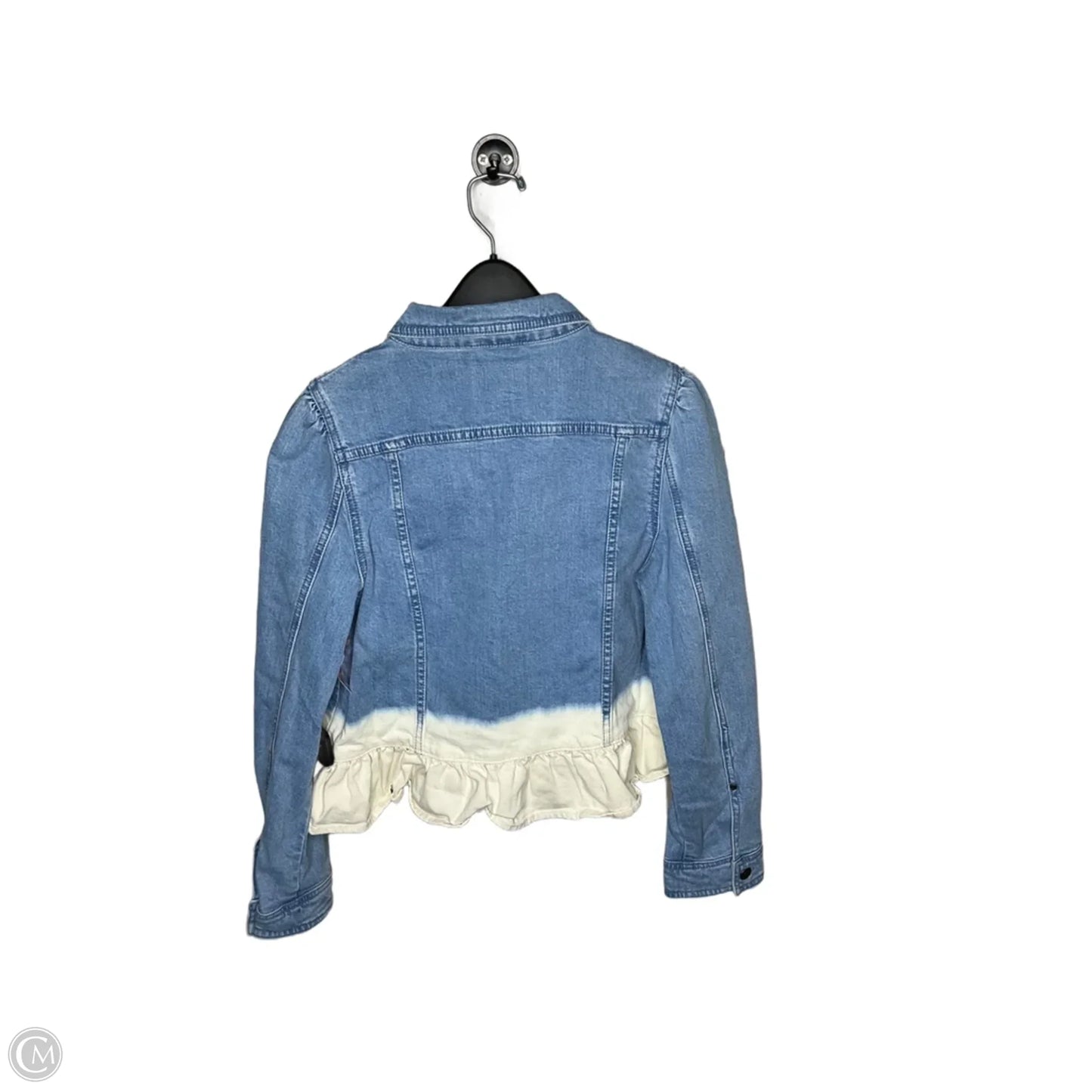 Jacket Designer By Kate Spade In Blue Denim, Size: M