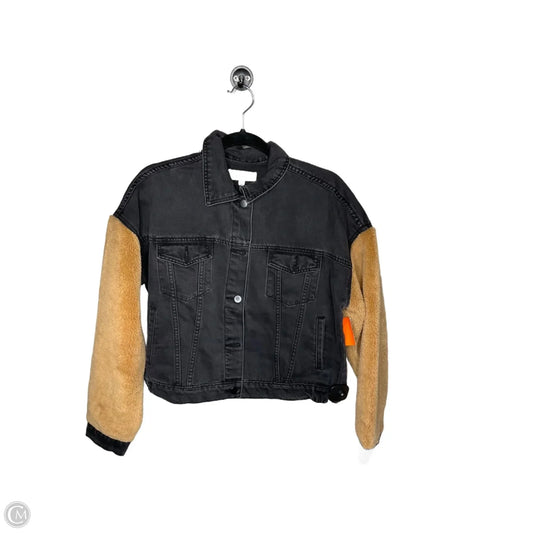 Jacket Denim By Clothes Mentor In Black & Brown, Size: M