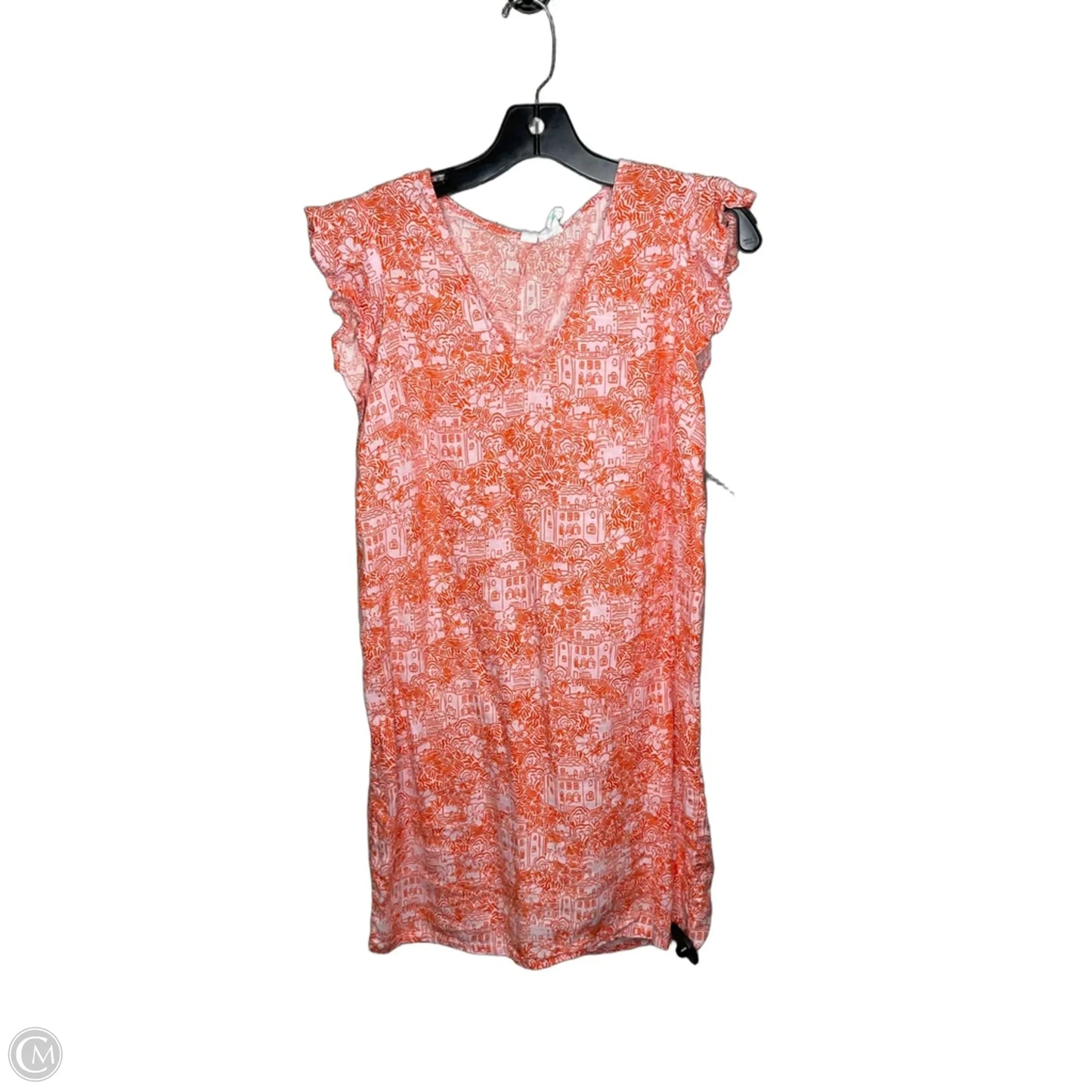 Dress Casual Short By Cynthia Rowley In Orange & White, Size: S