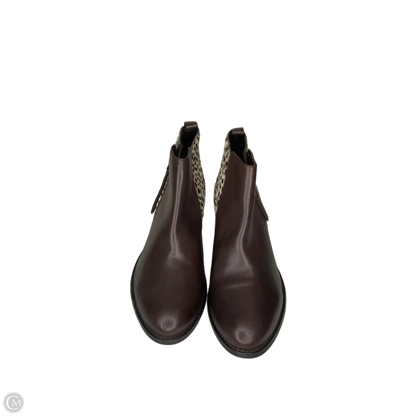 Boots Ankle Flats By Journee In Animal Print, Size: 10