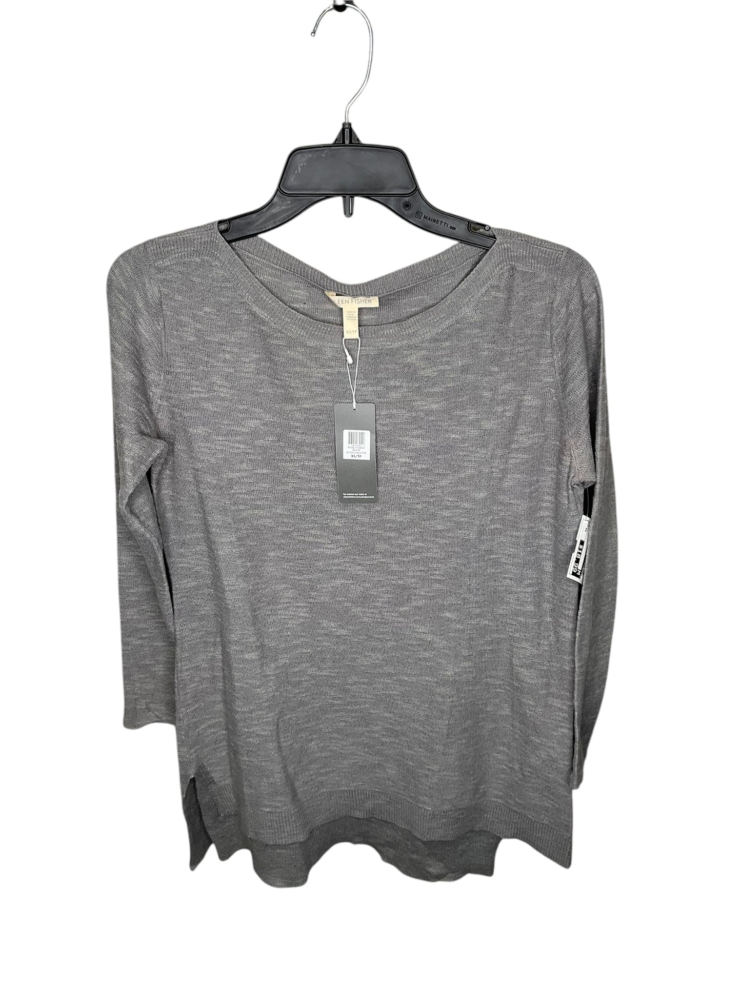 Top Long Sleeve By Eileen Fisher In Grey, Size: Xs